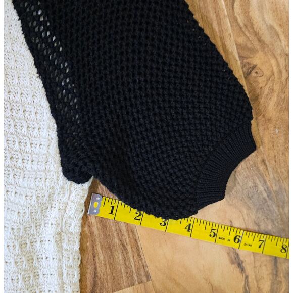 Daily Practice XS Knit Cream n Black midi/long Dress. Bodycon. Sexy. Classy Rare - Picture 12 of 16